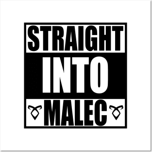 Straight into Malec (black) - Alec Lightwood and Magnus Bane / Matthew Daddario and Harry Shum Jr. - Shadowhunters / The mortal instruments Posters and Art